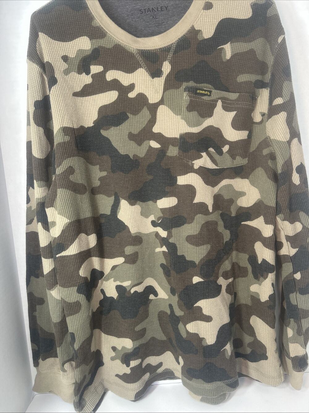 Stanley Waffle Knit Thermal Long Sleeve Camo Huntin GI Joe Solider combat Men XL